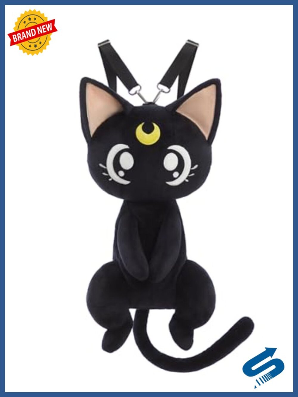 Gothic Cat Backpack Handbag with Detachable Straps Black